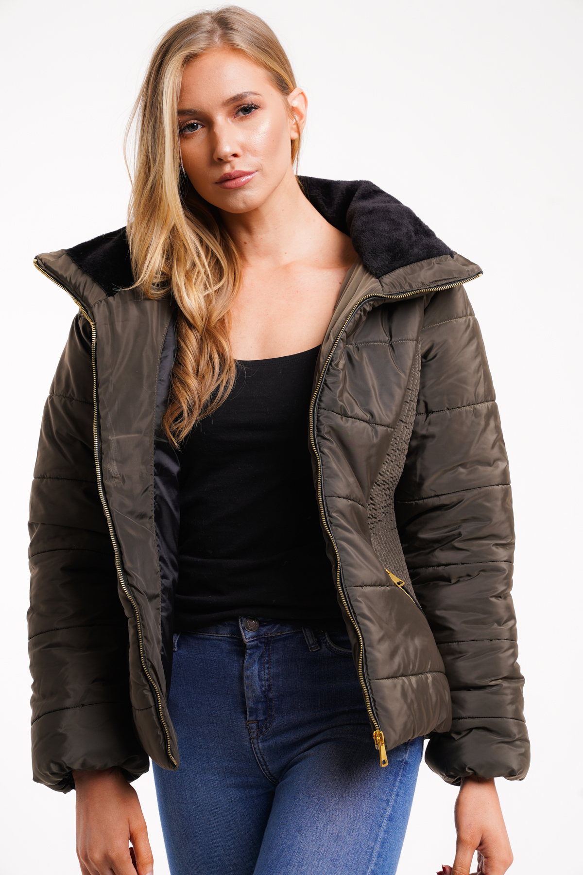 Ribbed Padded Puffer Jacket | Affinity Wholesale Fashion