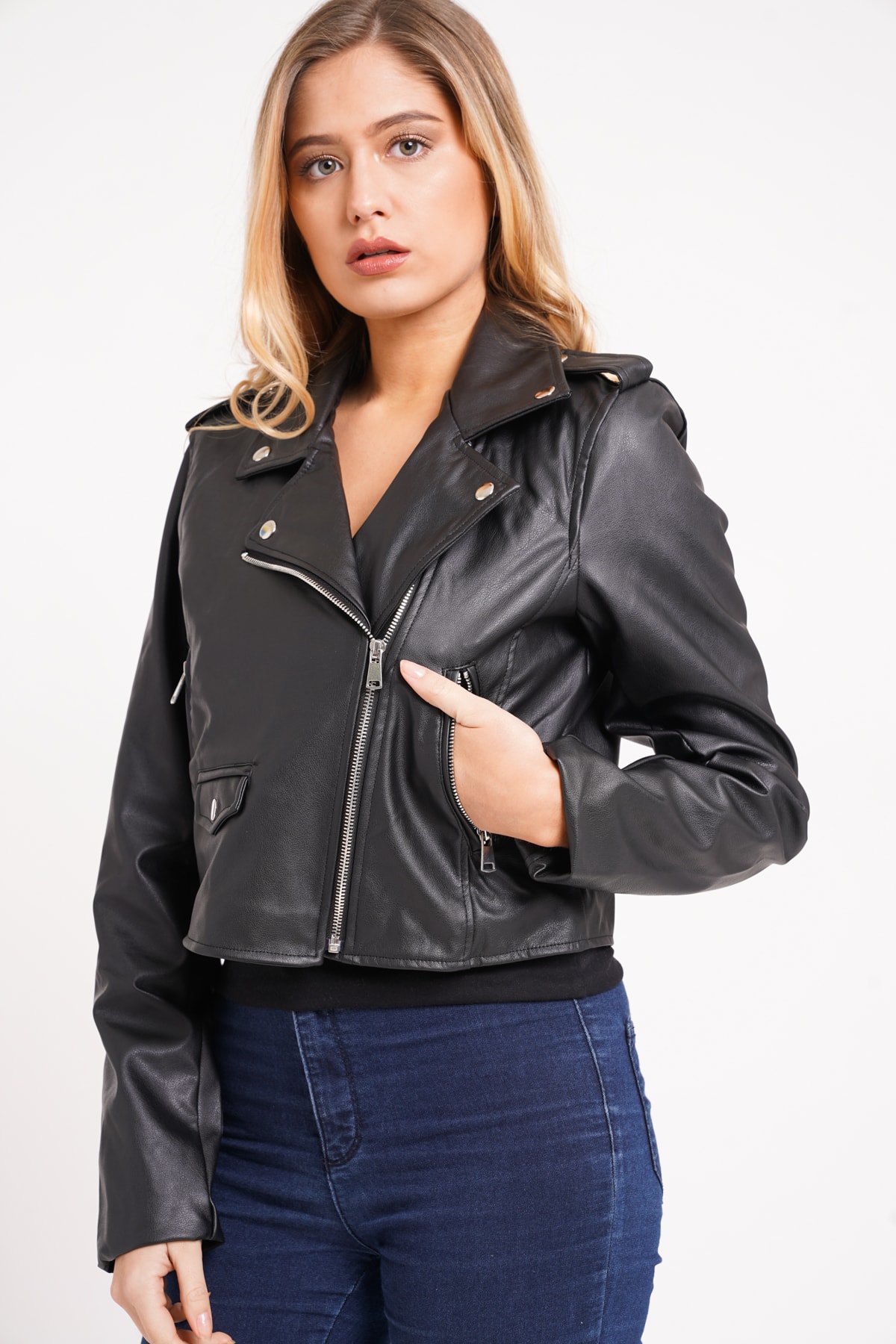 Faux Leather Biker Jacket | Affinity Wholesale Fashion